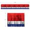 Beistle 10ft. Red, Silver & Blue 3-Ply Metallic Fringe Drape